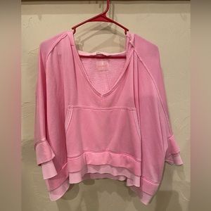 XS Free People Movement Pullover with Hood in pink